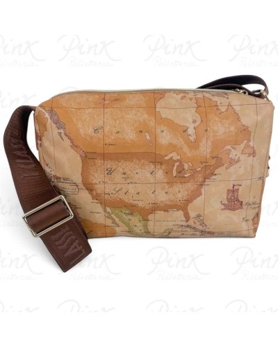 Alviero Martini 1° Classe Bolso de Hombro Pequeño Mujer Calabaza en Tejido revestido y Piel bovina