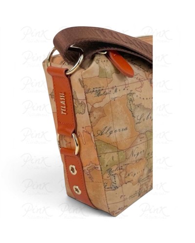 Alviero Martini 1° Classe Bolso de Hombro Pequeño Mujer Calabaza en Tejido revestido y Piel bovina