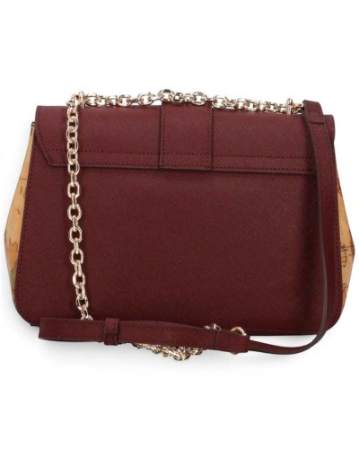 Alviero Martini 1° Classe Borsa a Spalla Donna Burgundy in Tessuto rivestito