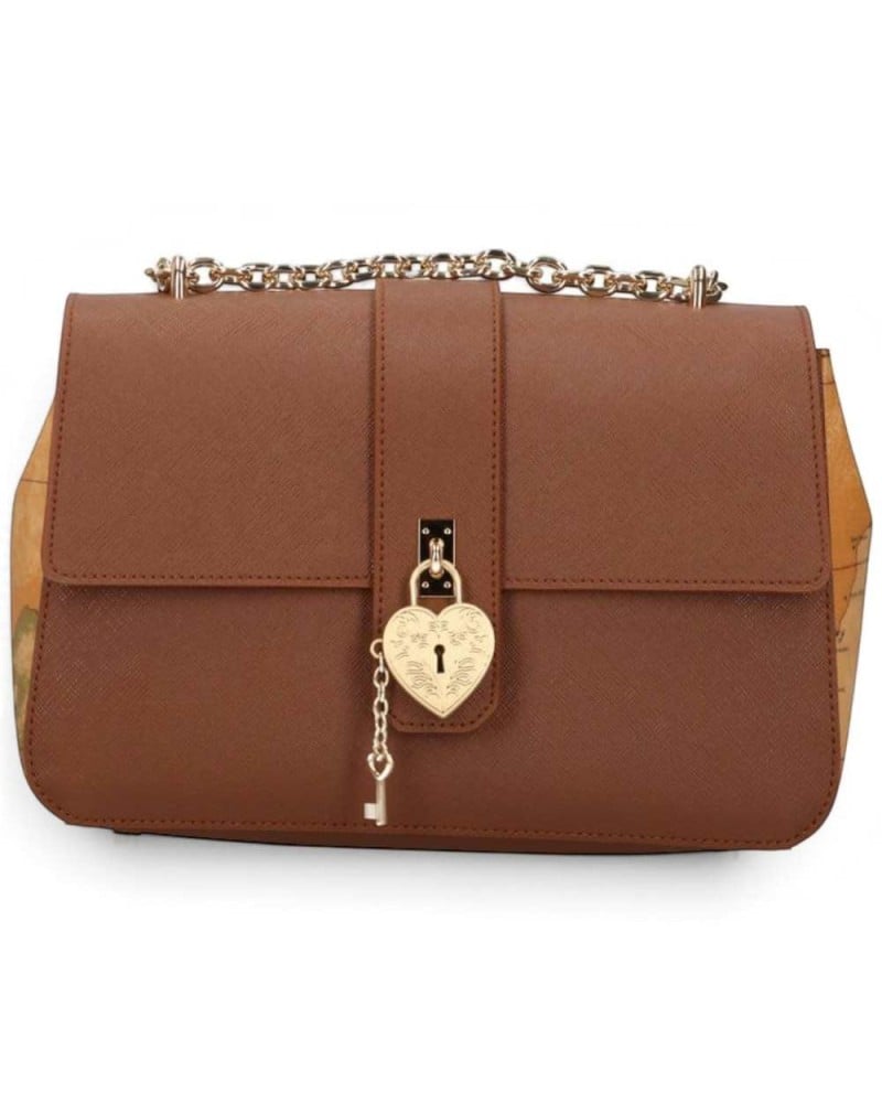 Alviero Martini 1° Classe Bolso de Hombro Mujer Castaño en Tejido revestido