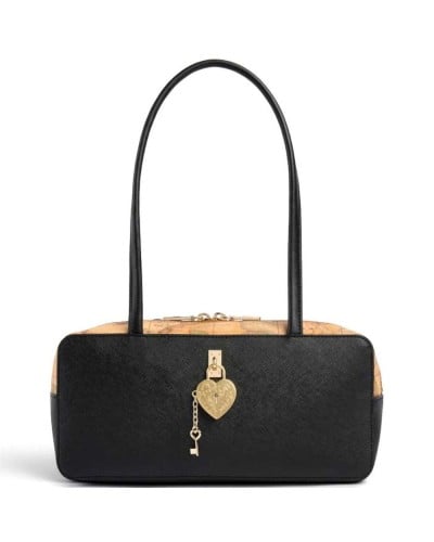 Alviero Martini 1° Classe Bolso de Hombro Mujer Negro en Tejido revestido