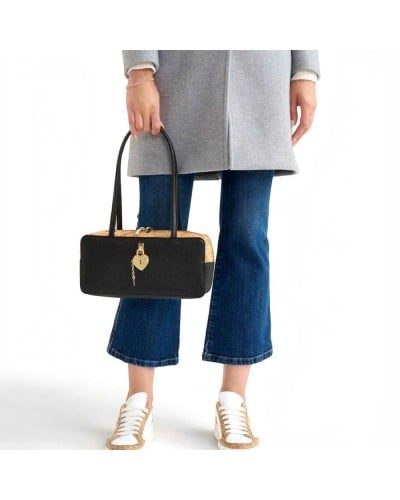 Alviero Martini 1° Classe Bolso de Hombro Mujer Negro en Tejido revestido