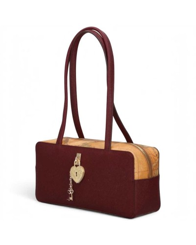 Alviero Martini 1° Classe Bolso de Hombro Mujer Burgundy en Tejido revestido