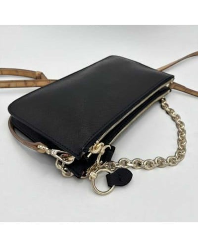 Alviero Martini 1° Classe Bolso de Hombro Pequeño Mujer Negro en Tejido revestido