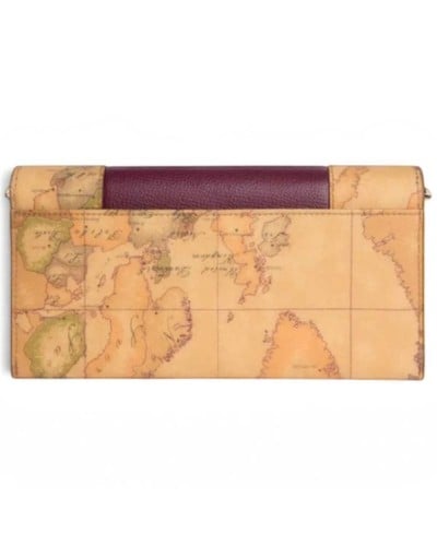 Alviero Martini 1° Classe Bolso de Hombro Pequeño Mujer Burgundy en Tejido revestido y Piel bovina
