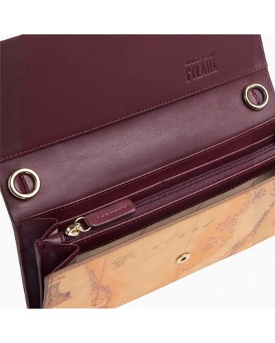 Alviero Martini 1° Classe Bolso de Hombro Pequeño Mujer Burgundy en Tejido revestido y Piel bovina