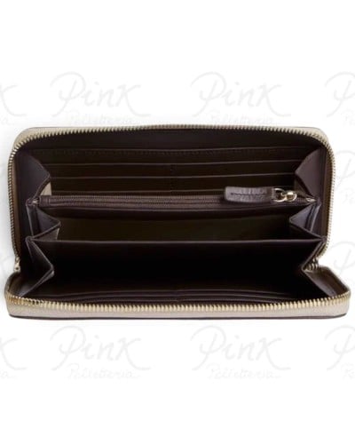 Alviero Martini 1° Classe Cartera Ziparound Mujer Gris Topo en Tejido revestido