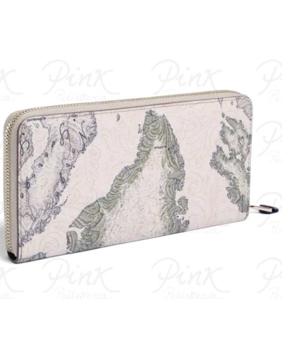 Alviero Martini 1° Classe Cartera Ziparound Mujer Gris Topo en Tejido revestido
