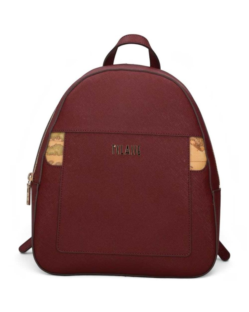 Alviero Martini 1° Classe Mochila Mujer Burgundy en Tejido revestido