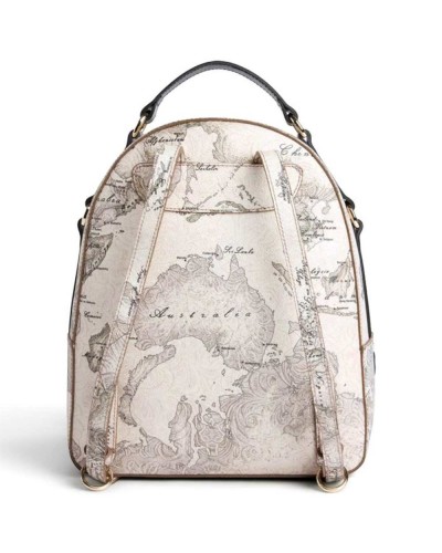 Alviero Martini 1° Classe Mochila Mujer Gris Topo en Tejido revestido y Piel bovina