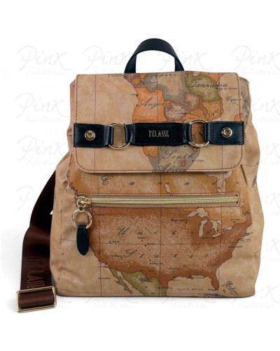 Alviero Martini 1° Classe Mochila Mujer Negro en Tejido revestido y Piel bovina