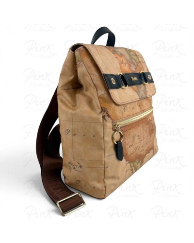 Alviero Martini 1° Classe Mochila Mujer Negro en Tejido revestido y Piel bovina