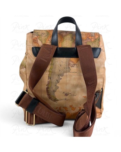 Alviero Martini 1° Classe Mochila Mujer Negro en Tejido revestido y Piel bovina