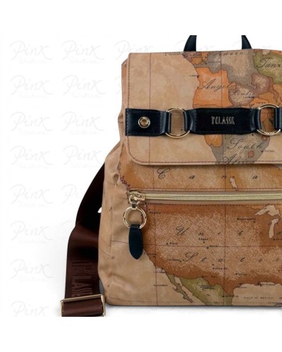 Alviero Martini 1° Classe Mochila Mujer Negro en Tejido revestido y Piel bovina