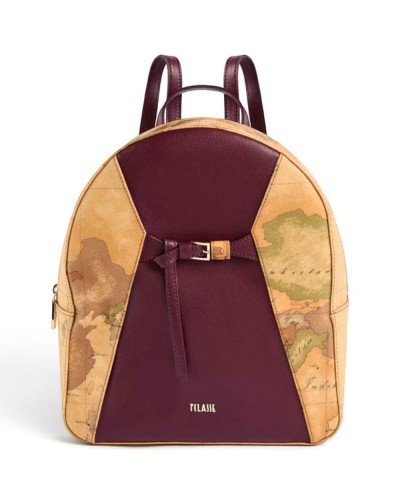 Alviero Martini 1° Classe Mochila Mujer Burgundy en Tejido revestido y Piel bovina