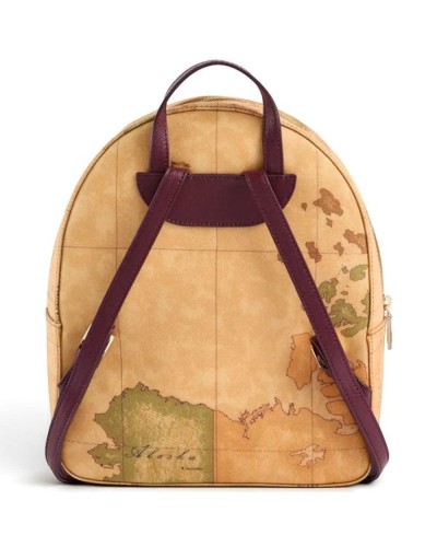Alviero Martini 1° Classe Mochila Mujer Burgundy en Tejido revestido y Piel bovina
