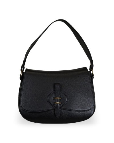 Coccinelle Borsa a Spalla Mavery Donna Nero in Pelle micro-martellata
