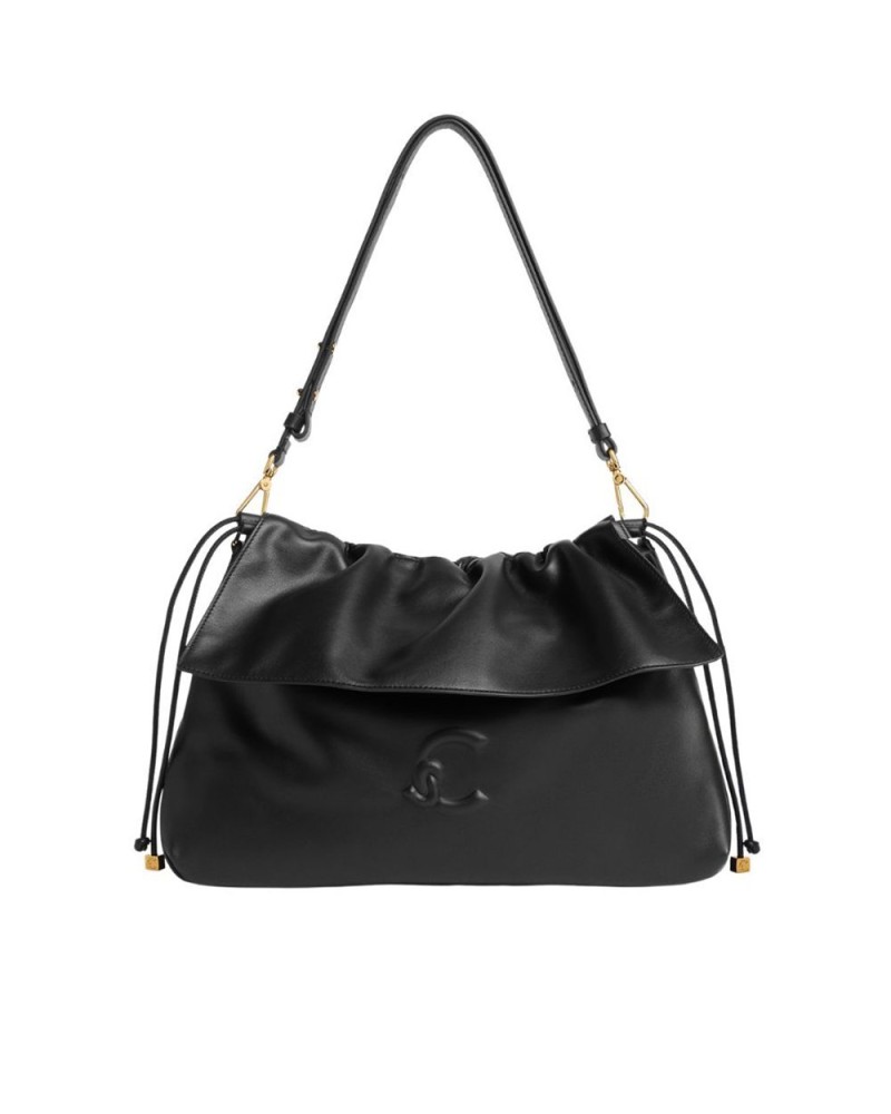 Coccinelle Borsa Hobo Lidia Donna Nero in Pelle liscia