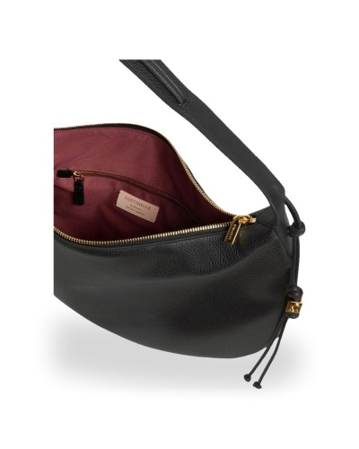 Coccinelle Borsa Hobo Thess Donna Nero in Pelle martellata