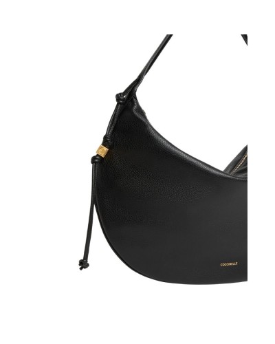 Coccinelle Borsa Hobo Thess Donna Nero in Pelle martellata