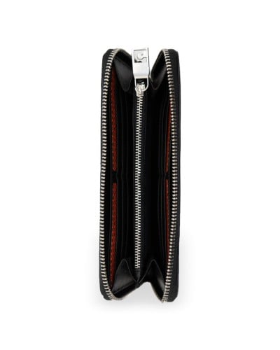 Gherardini Cartera Ziparound Mujer Moka en Tejido Millerighe con cremallera metálica