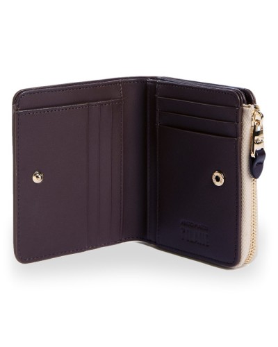 Alviero Martini 1° Classe Small Ziparound Wallet Female Dove Grey in Coated Fabric