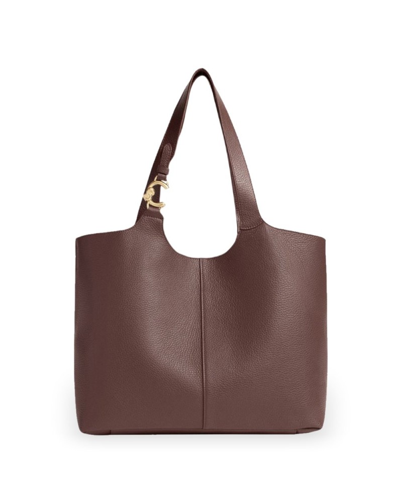 Coccinelle Shopping Bag C-Easy Mujer Berry en Piel granulada