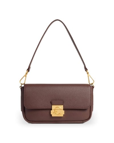 Coccinelle Bolso de Hombro C-Me Lock Mujer Berry en Piel granulada