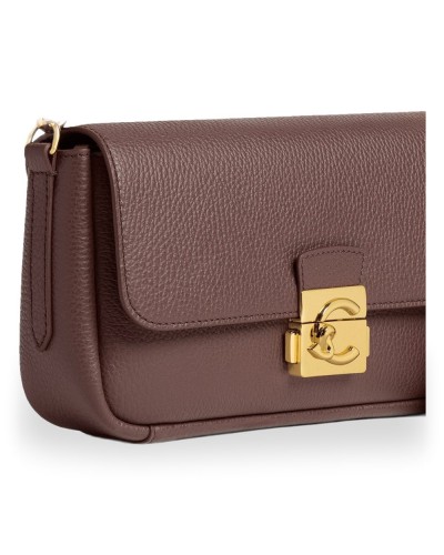Coccinelle Bolso de Hombro C-Me Lock Mujer Berry en Piel granulada