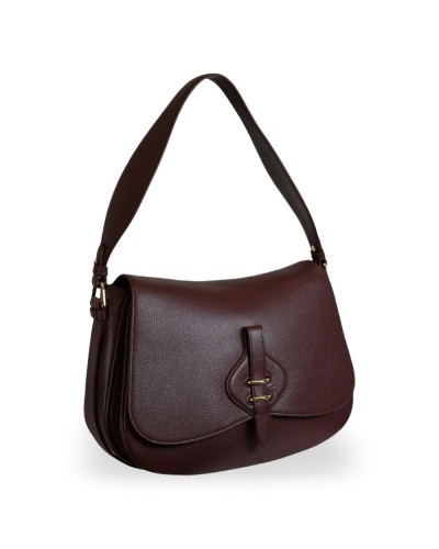 Coccinelle Bolso de Hombro Mavery Mujer Berry en Piel micrograbada