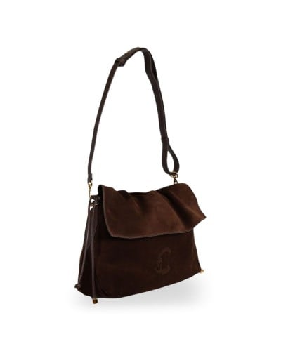 Coccinelle Bolso Hobo Lidia Suede Bim Mujer Brunette en Ante y piel lisa