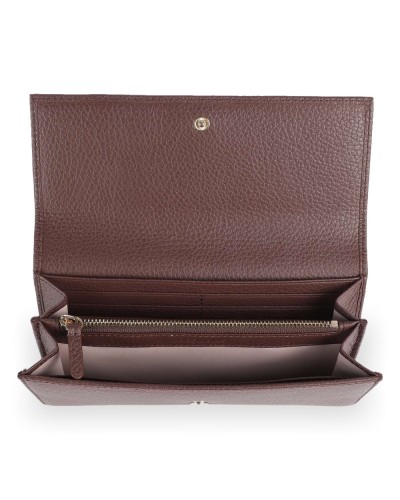 Coccinelle Cartera Metallic Soft Mujer Berry en Piel granulada 20x10 cm