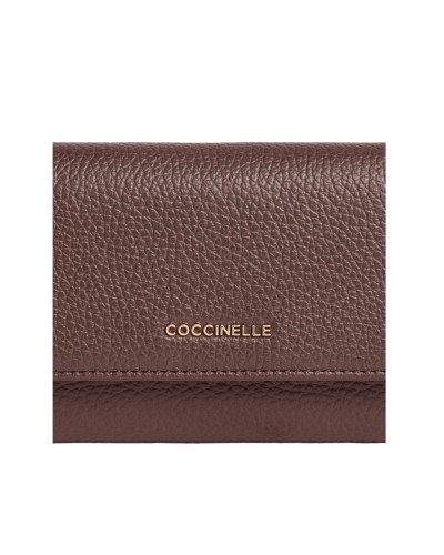 Coccinelle Cartera Metallic Soft Mujer Berry en Piel granulada 14x10 cm