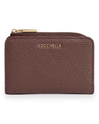 Coccinelle Cartera Metallic Soft Mujer Berry en Piel granulada 13x9 cm