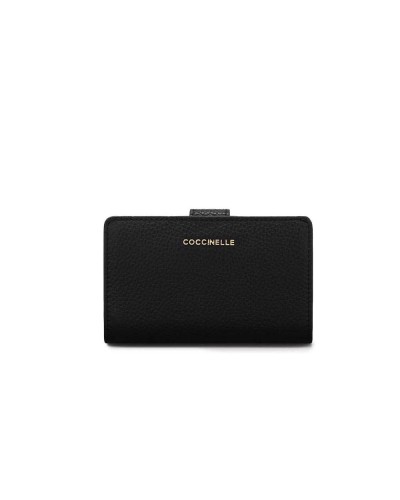 COCCINELLE Cartera METALLIC SOFT Mujer Cuero Negro - E2MW511E701001