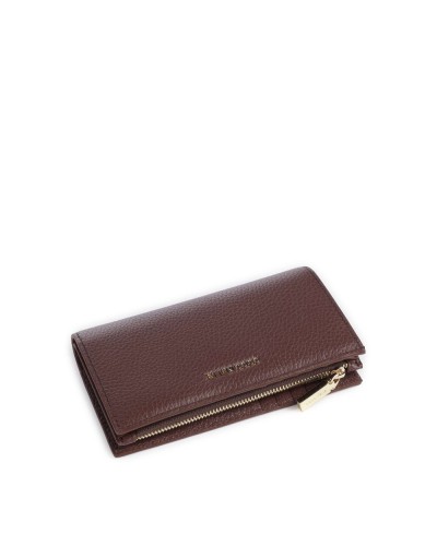 Coccinelle Portafoglio Metallic Soft Donna Berry in Pelle martellata 16x9 cm