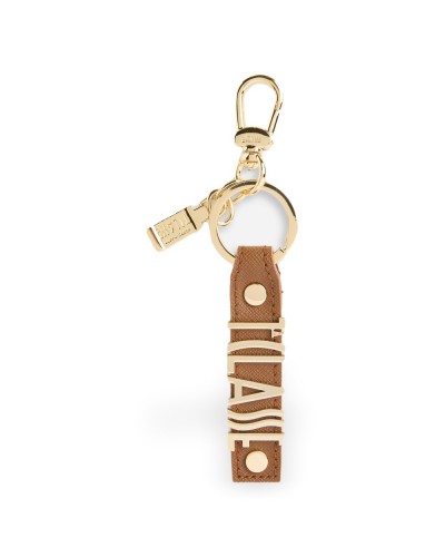 Alviero Martini 1° Classe Key Holder 1° Classe Logo Unisex Chestnut in Bovine Leather