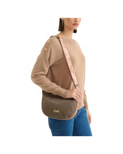 Alviero Martini 1° Classe Small Shoulder Bag Female Rock Grey in Recycled Polyamide and Acrylic