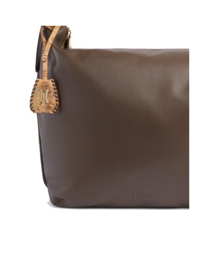 Alviero Martini 1° Classe Hobo Shoulder Bag Female Sequoia Brown in Calf Leather