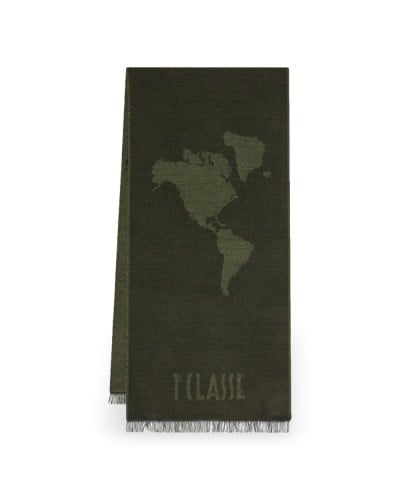 Alviero Martini 1° Classe Scarf Female Military Green in Acrylic and Modal