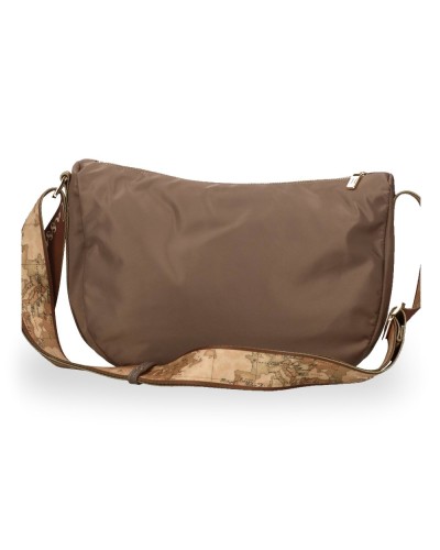 Alviero Martini 1° Classe Large Shoulder Bag Female Rock Grey in Recycled Polyamide and Acrylic