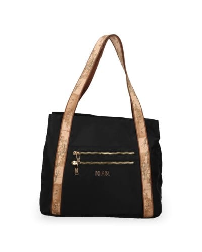 Alviero Martini 1° Classe Shopping Bag Female Black in Recycled Polyamide and Acrylic