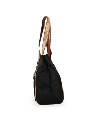 Alviero Martini 1° Classe Shopping Bag Female Black in Recycled Polyamide and Acrylic