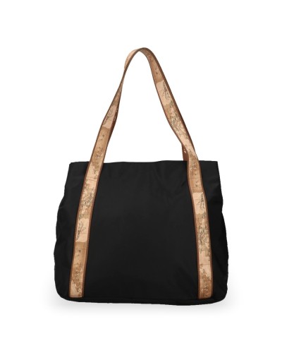 Alviero Martini 1° Classe Shopping Bag Female Black in Recycled Polyamide and Acrylic