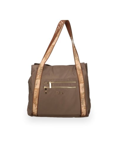 Alviero Martini 1° Classe Shopping Bag Female Rock Grey in Recycled Polyamide and Acrylic