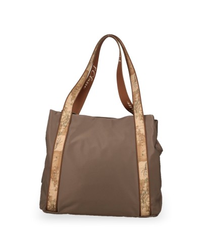 Alviero Martini 1° Classe Shopping Bag Female Rock Grey in Recycled Polyamide and Acrylic