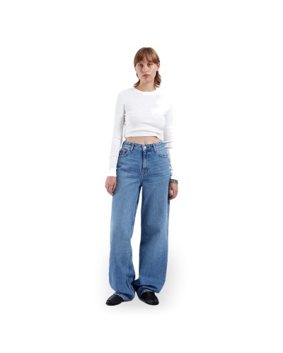 DR. DENIM Vaqueros Donna High Relaxed Mujer Stream Sky Used
