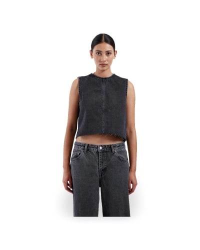 DR. DENIM Top vaquero Erin Mujer Retro Black