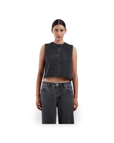 DR. DENIM Top vaquero Erin Mujer Retro Black