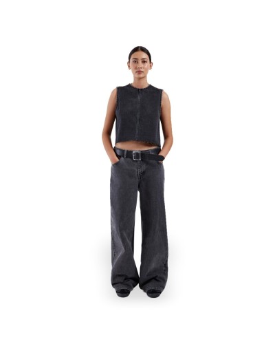 DR. DENIM Top vaquero Erin Mujer Retro Black